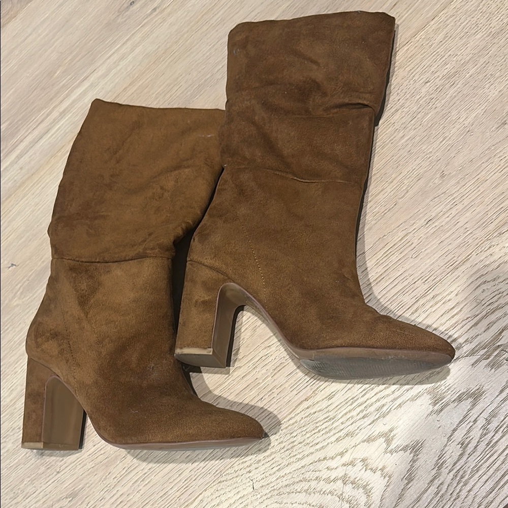 Elegant Brown Suede Women's Boots